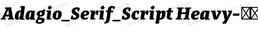 Adagio_Serif_Script Heavy字体转换